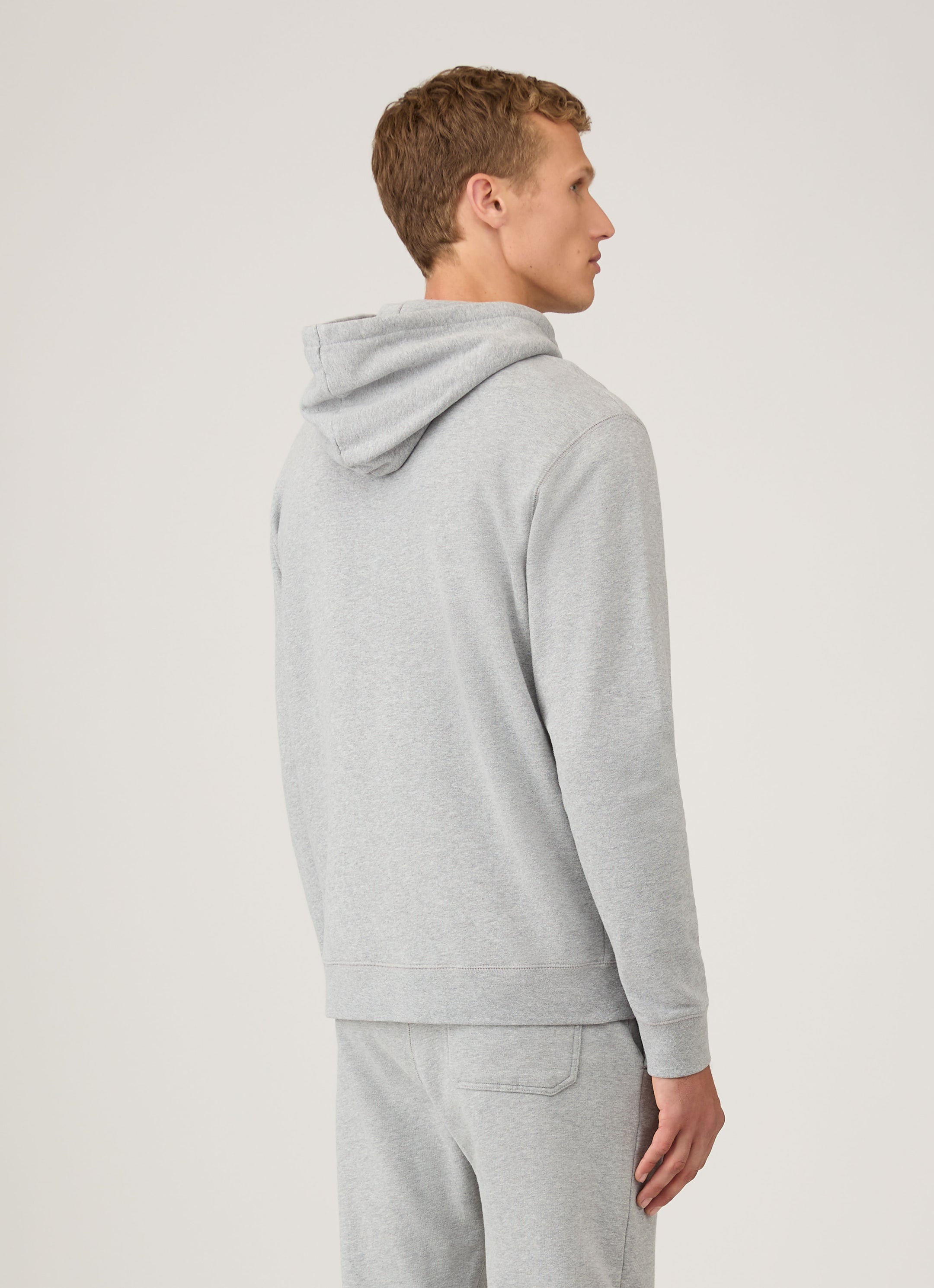 Men's Loopback Hoodie in Grey Melange