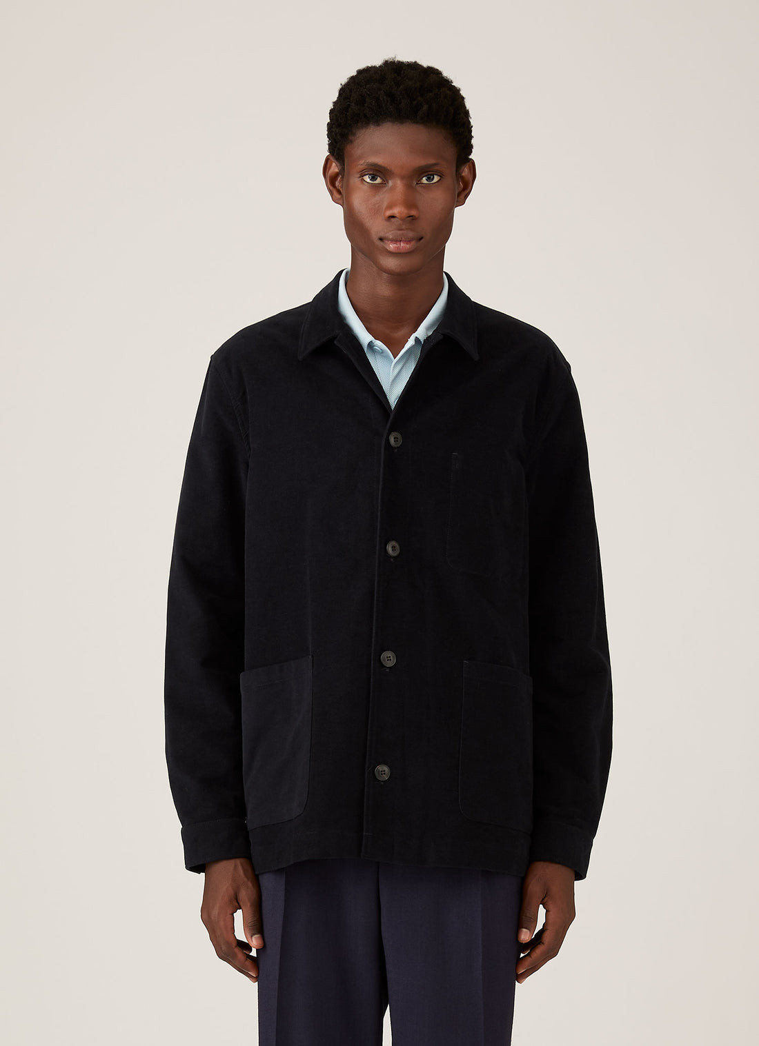 Men's Moleskin Twin Pocket Jacket in Navy