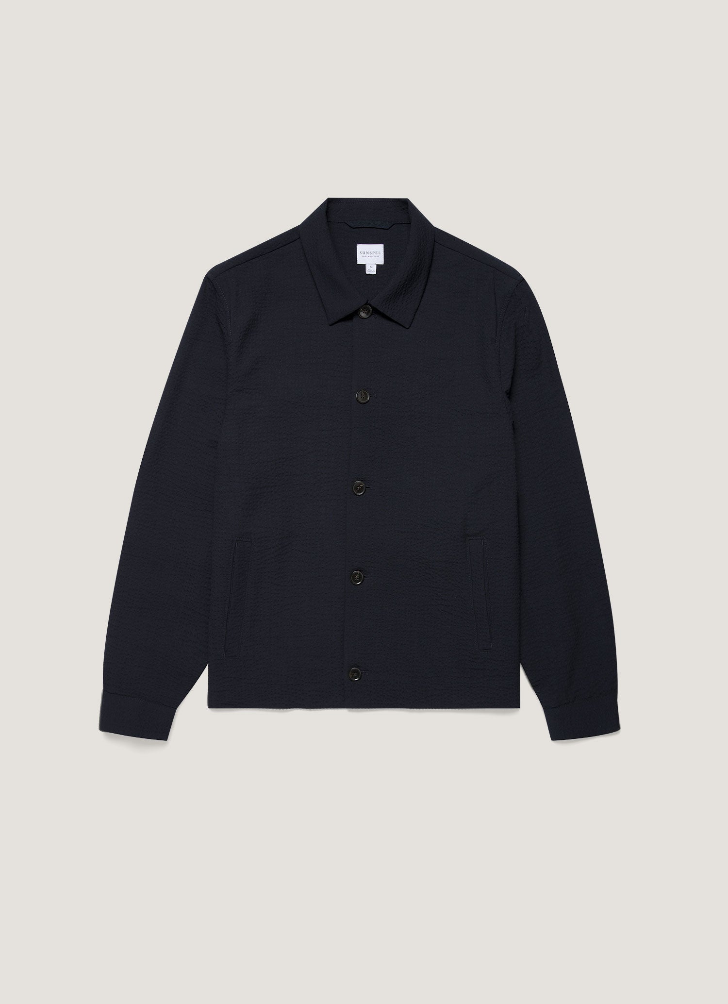 Men's Seersucker Jacket in Navy