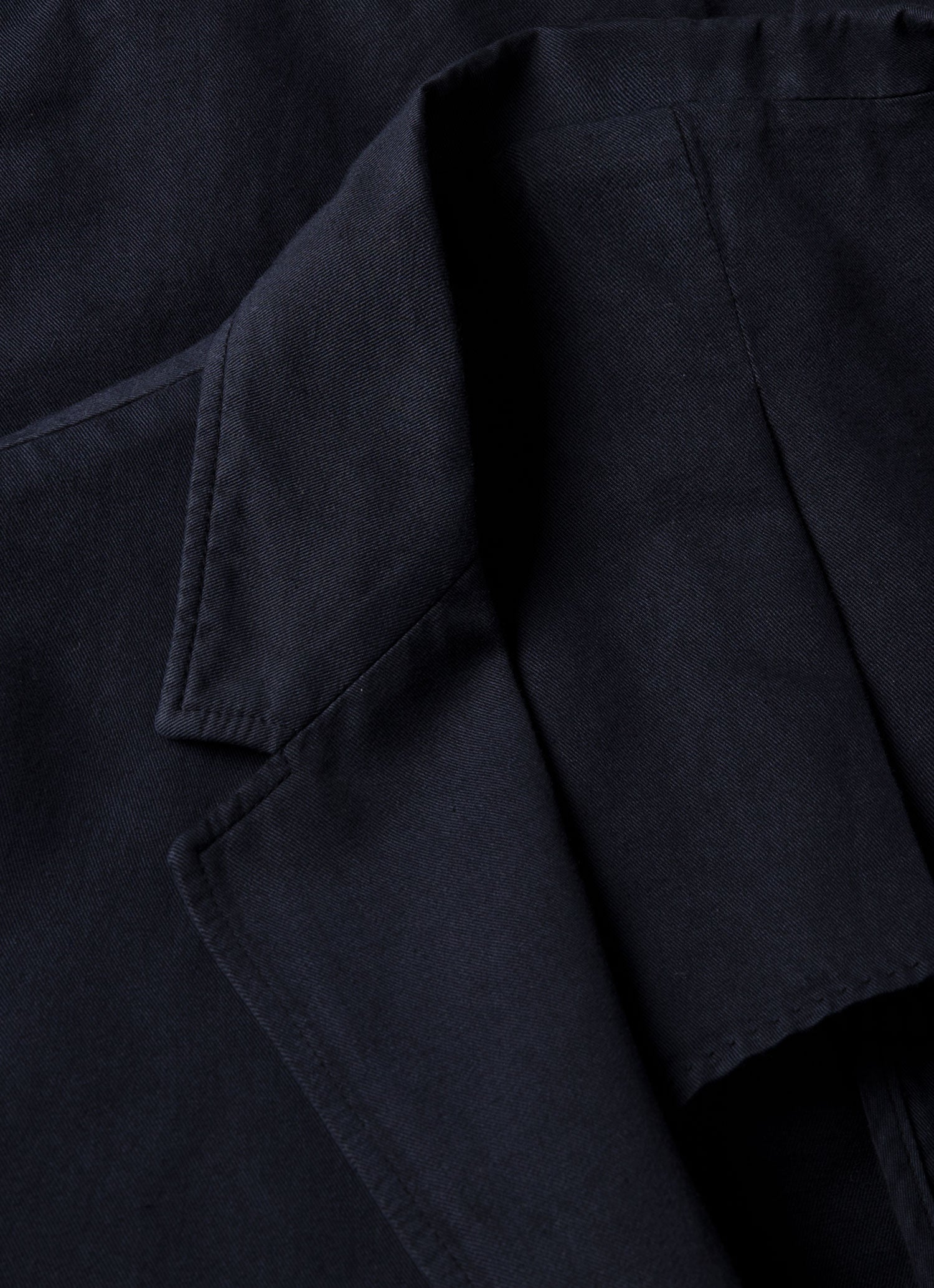 Men's Cotton Linen Unstructured Blazer in Navy