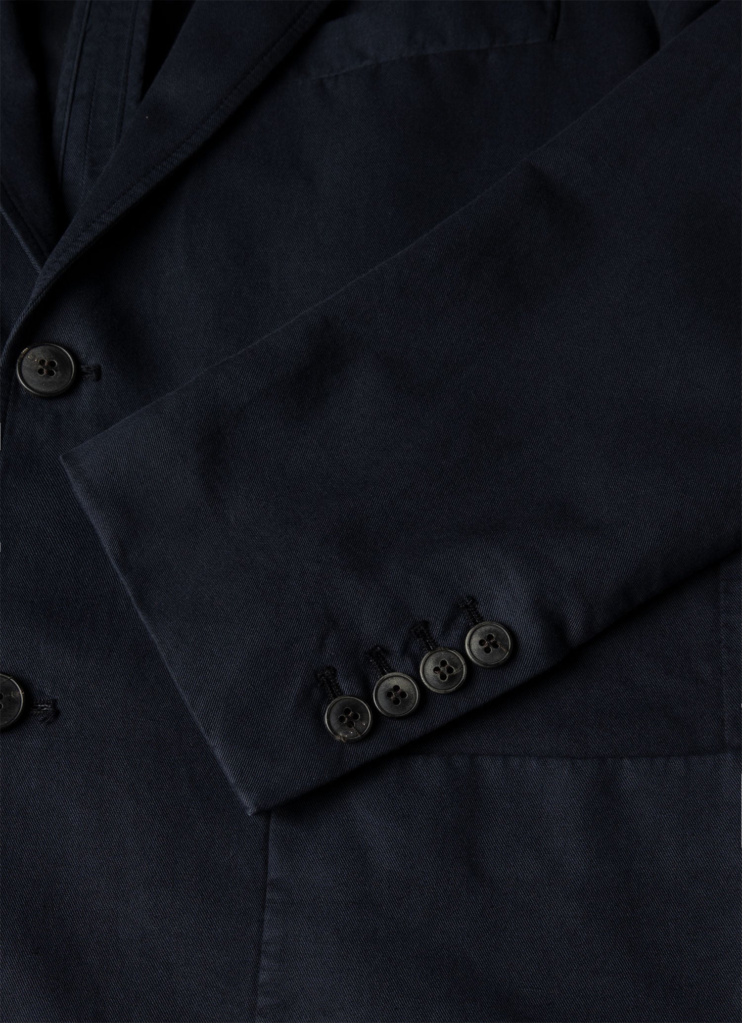 Men's Cotton Linen Unstructured Blazer in Navy