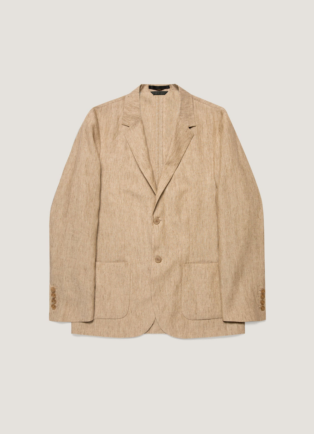 Men's Linen Blazer in Dune Melange