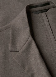 Men's Lightweight Travel Wool Blazer in Light Coffee Melange