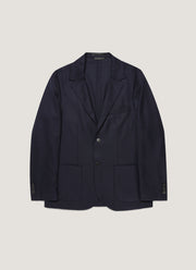 Men's Lightweight Travel Wool Blazer in Navy