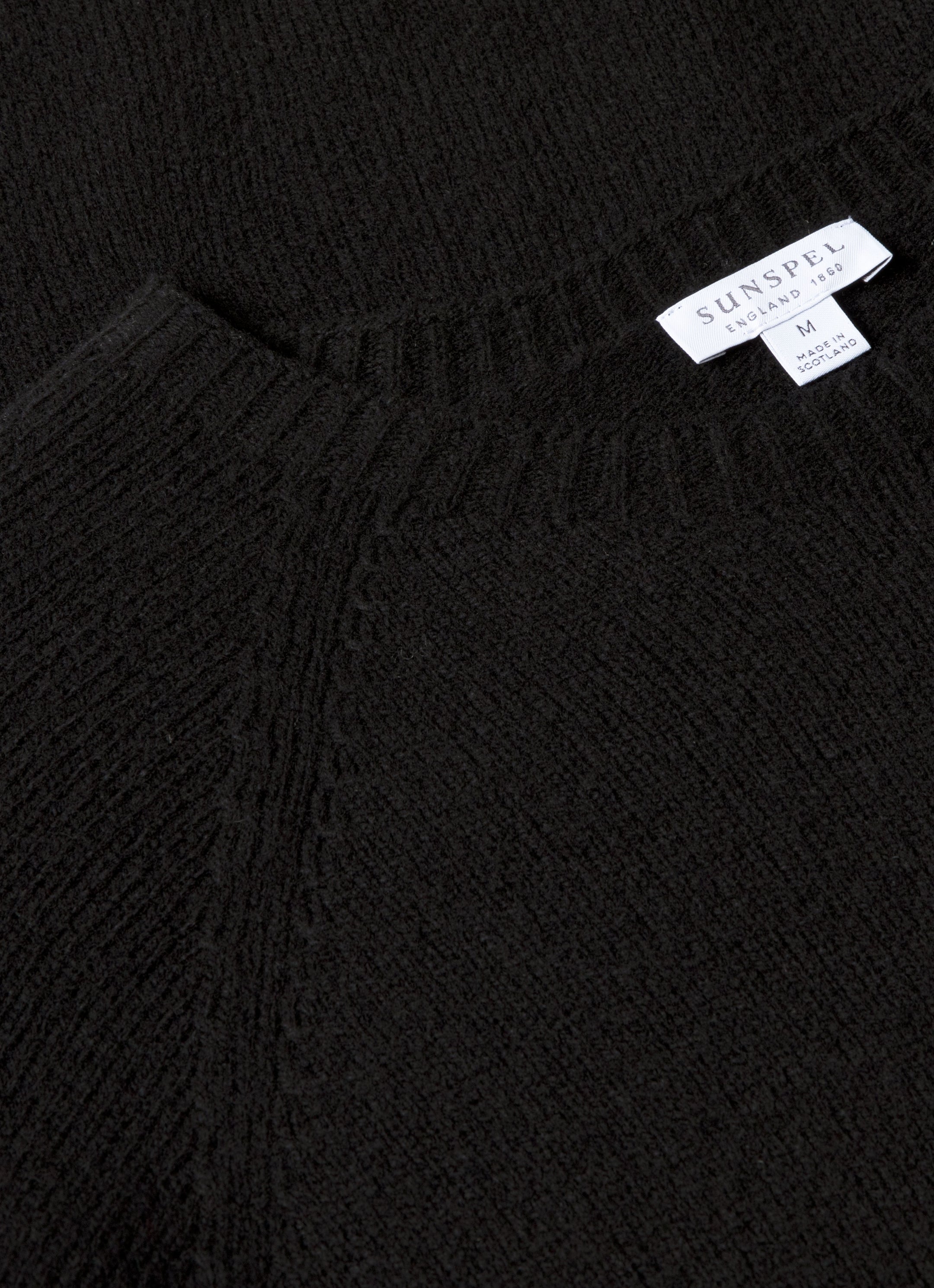 Men's Lambswool Crew Neck Jumper in Black