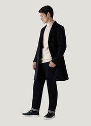 Men's Lambswool Roll Neck in Ecru