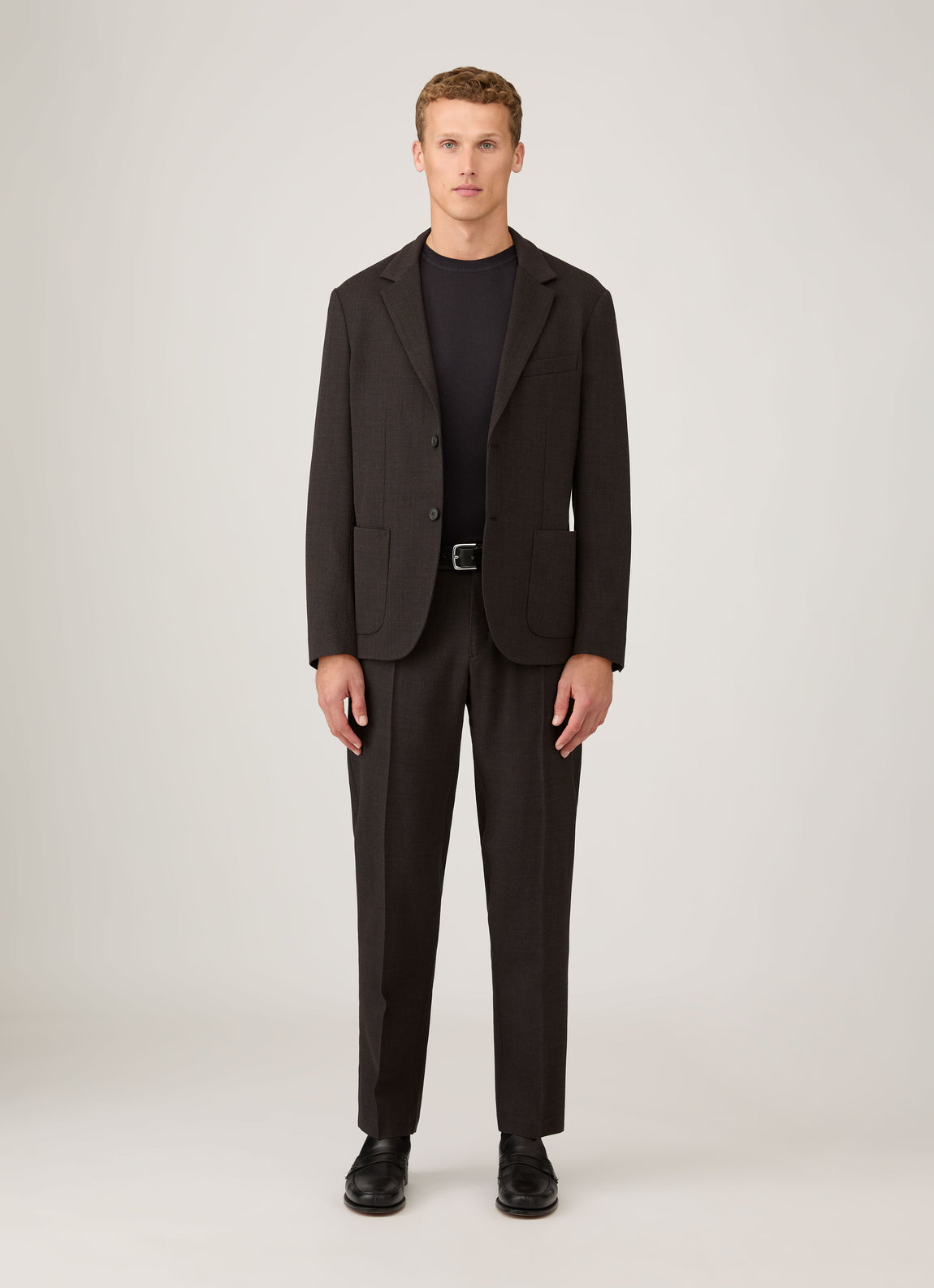 Men's Sea Island Cashmere Crew Neck Jumper in Black