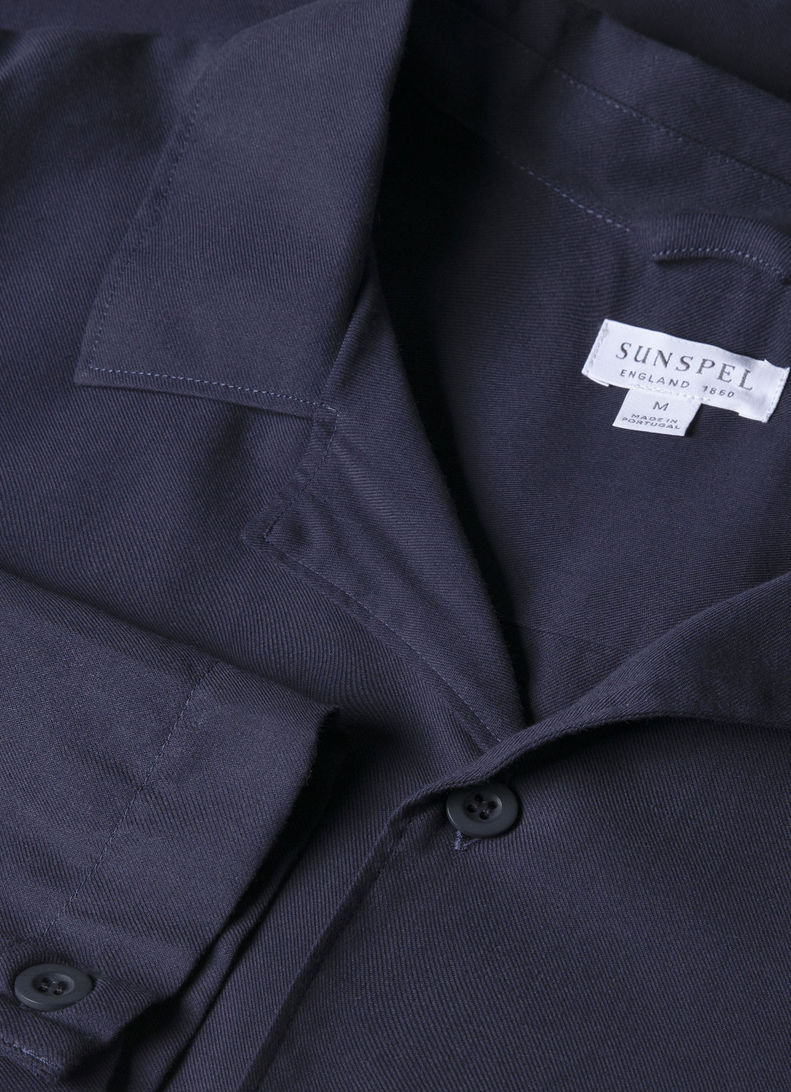 Men's Cotton Flannel Pyjama Shirt in Navy