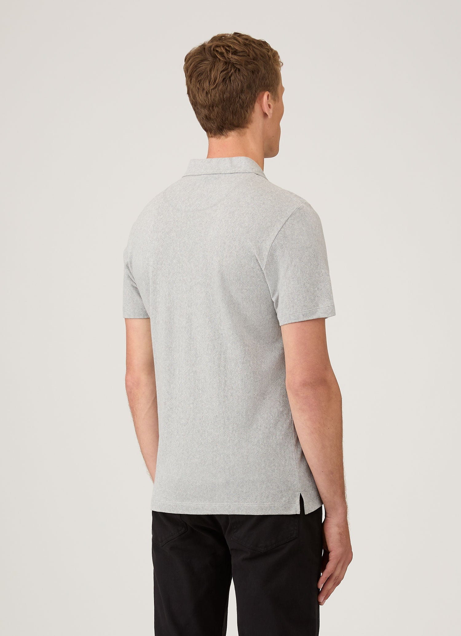 Men's Riviera Polo Shirt in Grey Melange