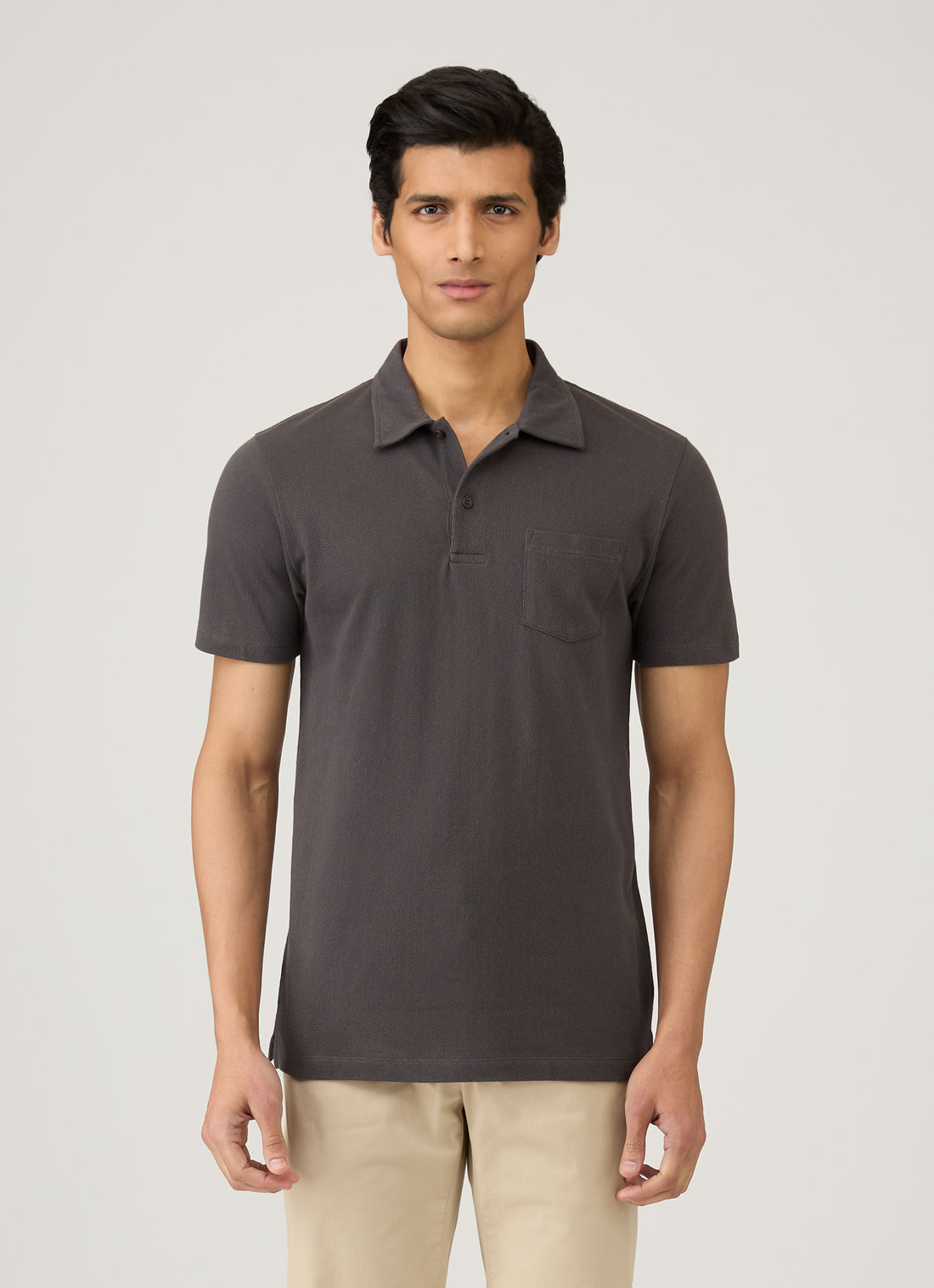 Men's Riviera Polo Shirt in Charcoal