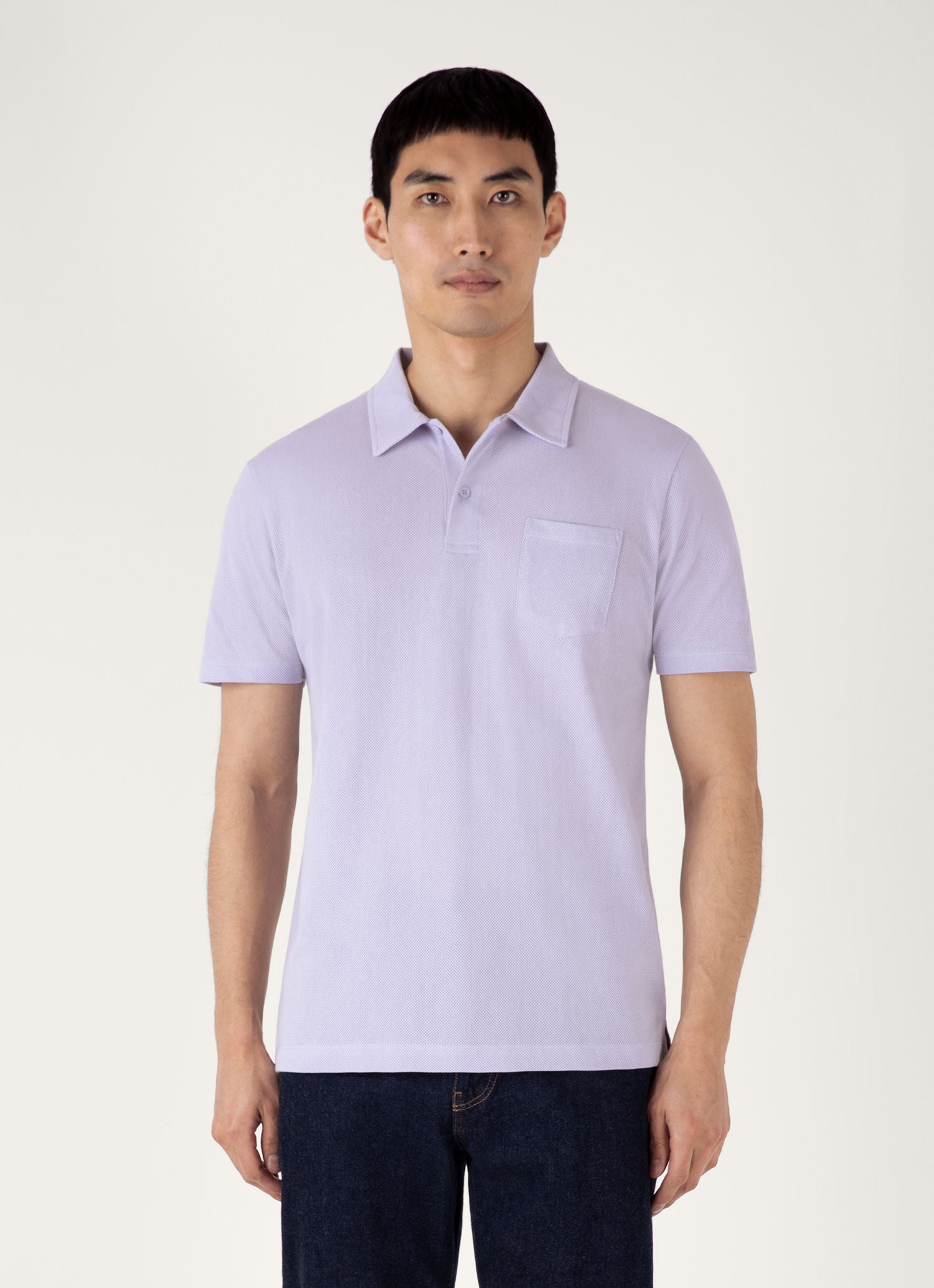 Men's Riviera Polo Shirt in Pale Lilac