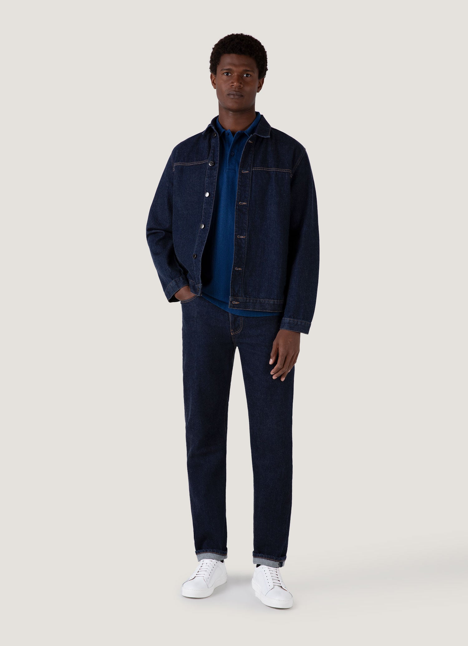 Men's Riviera Polo Shirt in Real Indigo