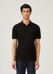 Men's Piqué Polo Shirt in Black