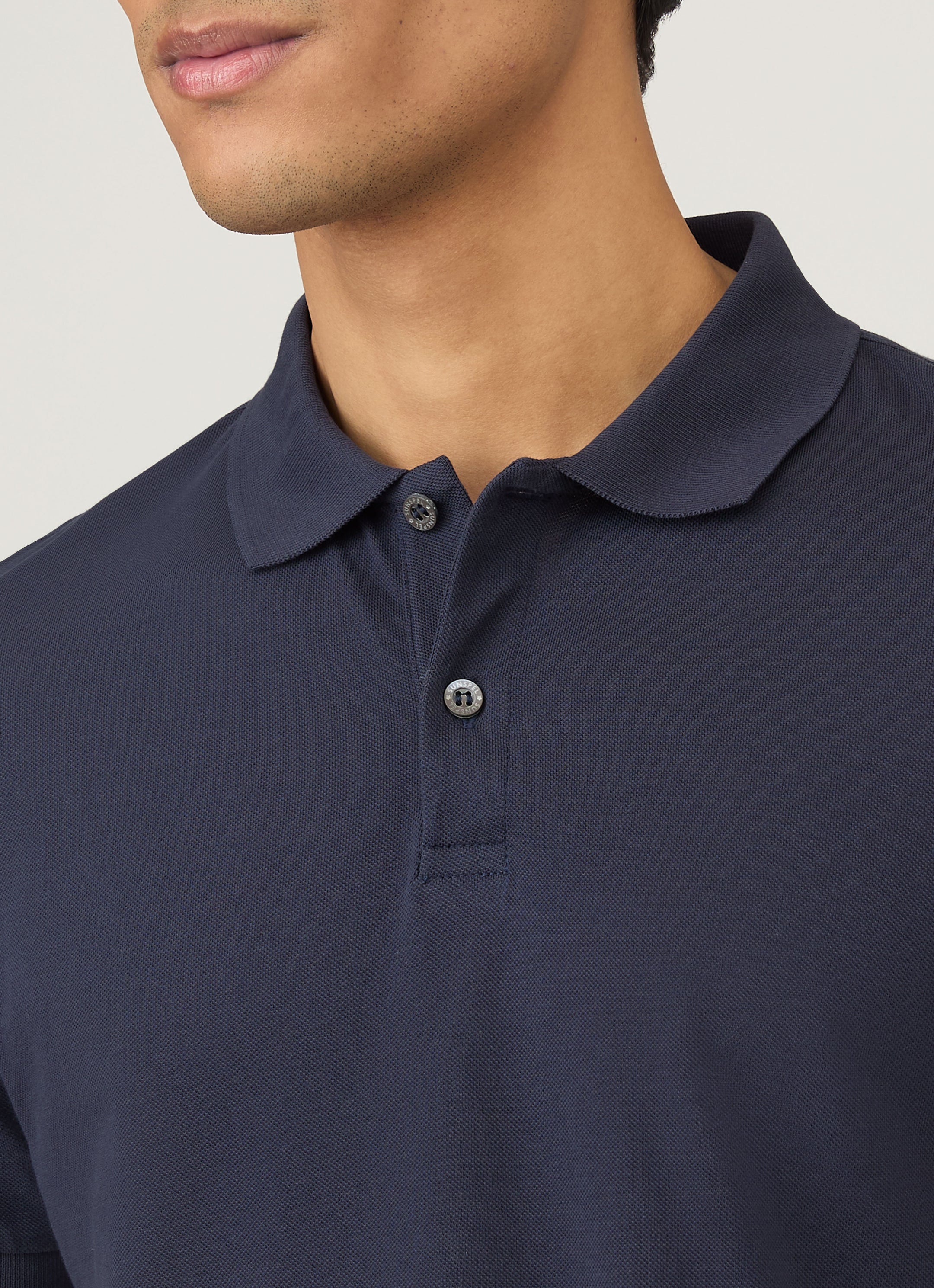 Men's Piqué Polo Shirt in Navy