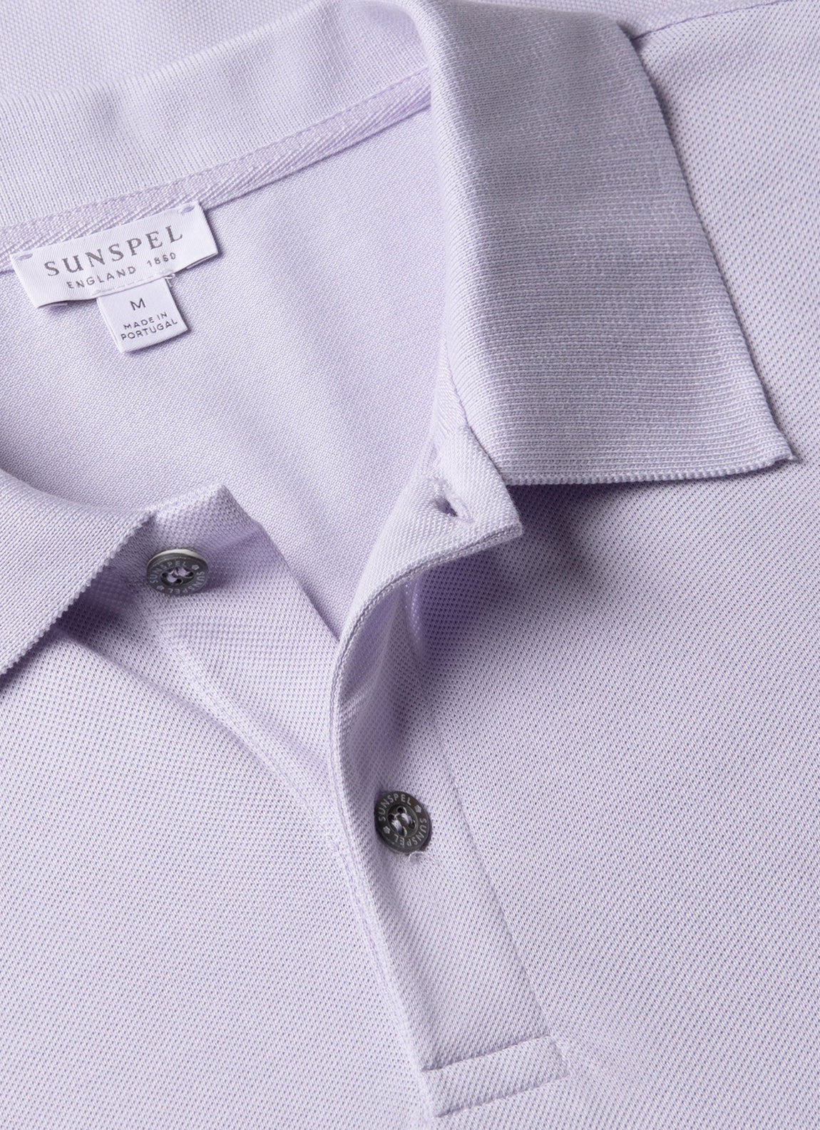Men's Piqué Polo Shirt in Pale Lilac