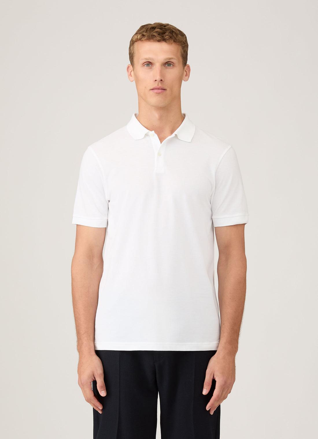 Men's Piqué Polo Shirt in White