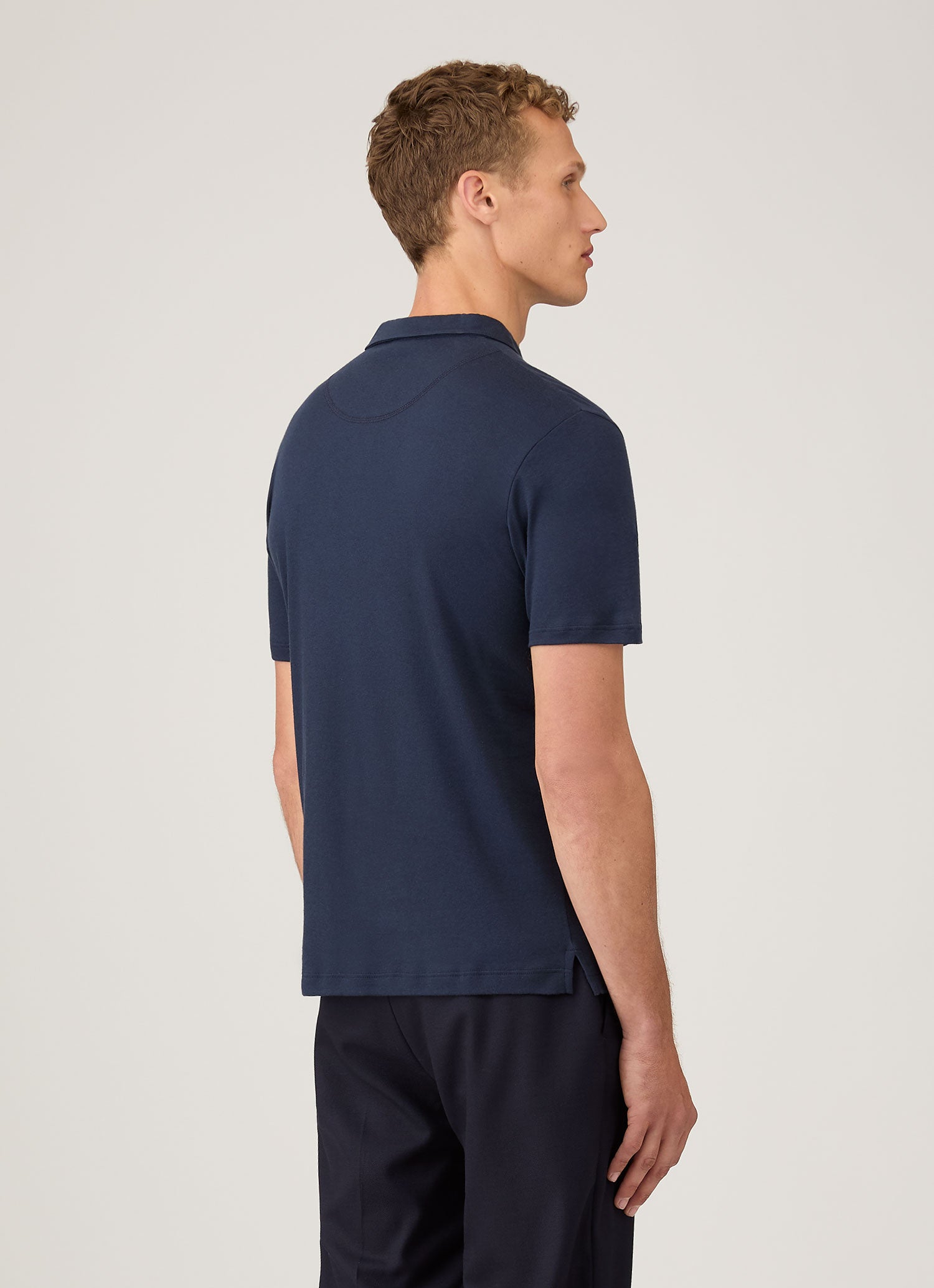 Men's Sea Island Cotton Riviera Polo Shirt in Navy