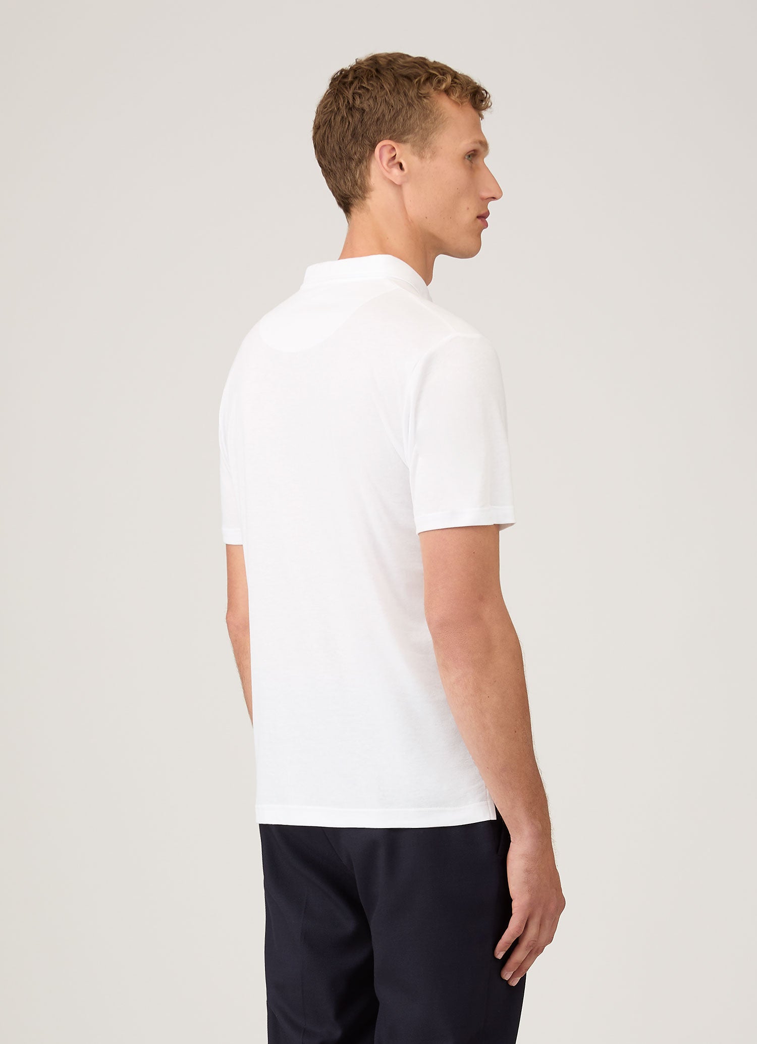 Men's Sea Island Cotton Riviera Polo Shirt in White