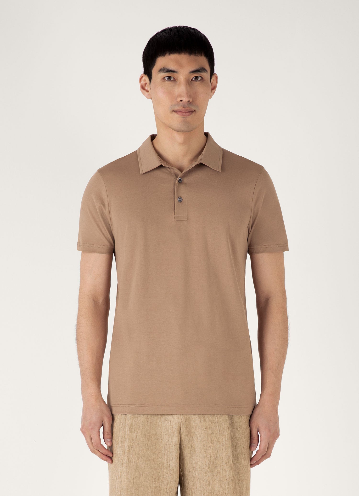 Men's Classic Jersey Polo Shirt in Dune