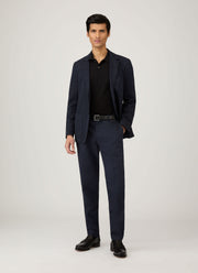 Men's Long Sleeve Piqué Polo Shirt in Black