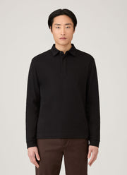 Men's Heavyweight Rugby Polo Shirt in Black