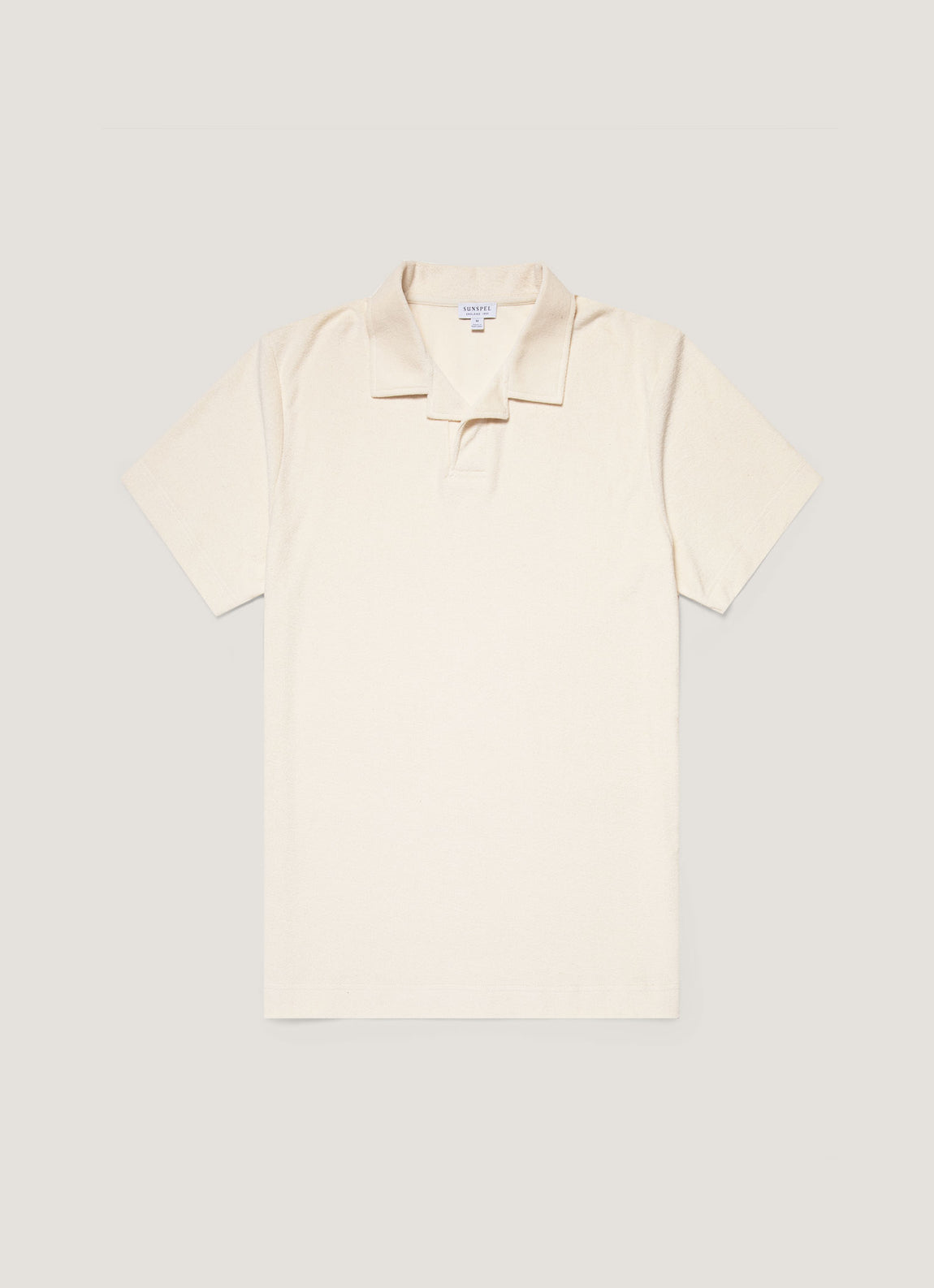 Men's Undyed Towelling Polo Shirt in Undyed