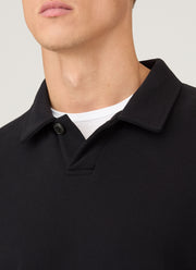 Men's Loopback Polo Sweatshirt in Black