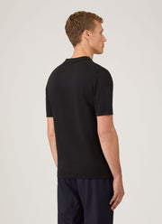 Men's Sea Island Cotton Polo Shirt in Black