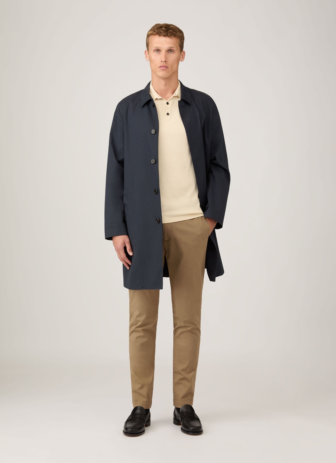 Men's Sea Island Cotton Polo Shirt in Undyed