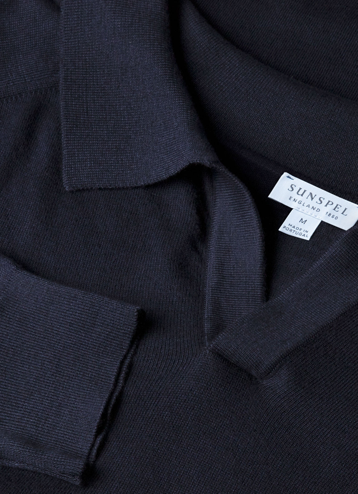 Men's Sea Island Cashmere Polo Shirt in Midnight Navy