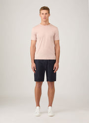 Men's Cotton Linen Drawstring Shorts in Navy