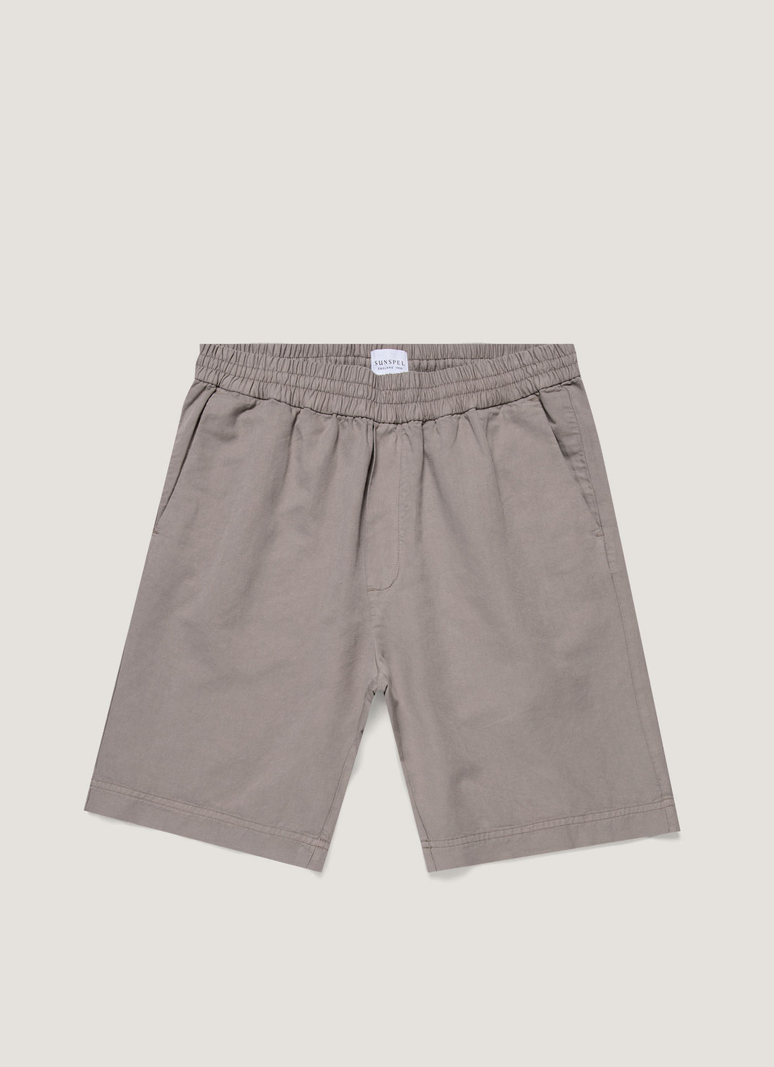 Men's Cotton Linen Drawstring Shorts in Pewter