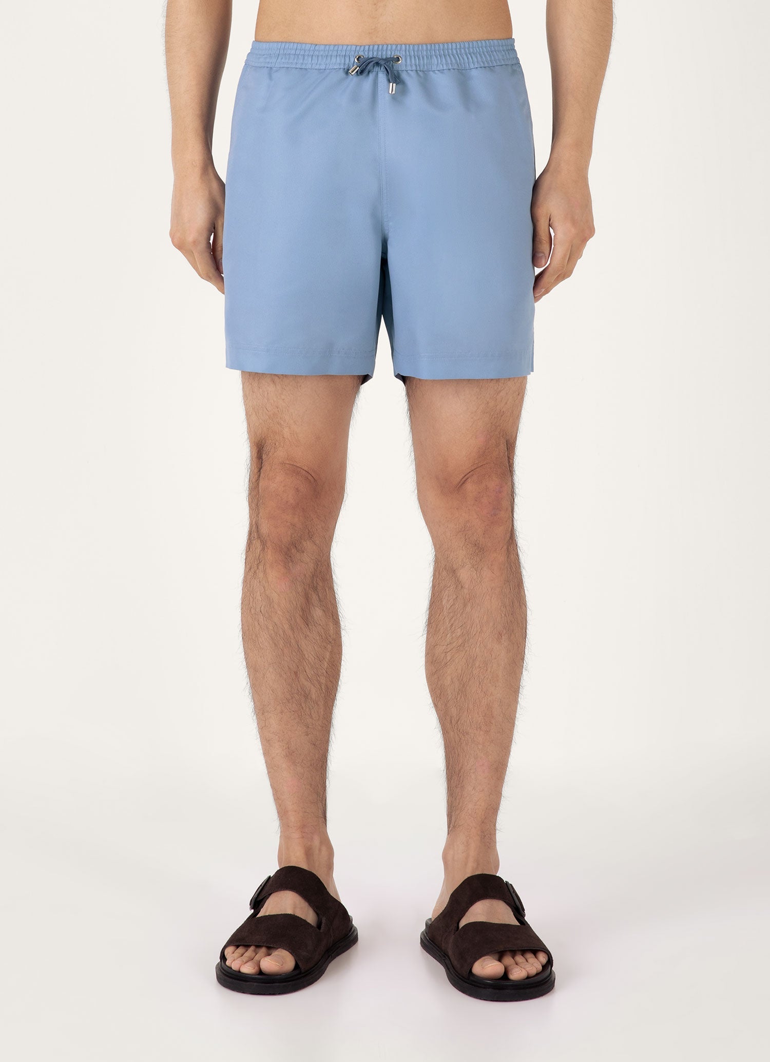 Men's Drawstring Swim Shorts in Vintage Blue