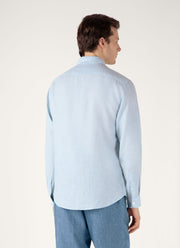 Men's Linen Shirt in Light Blue