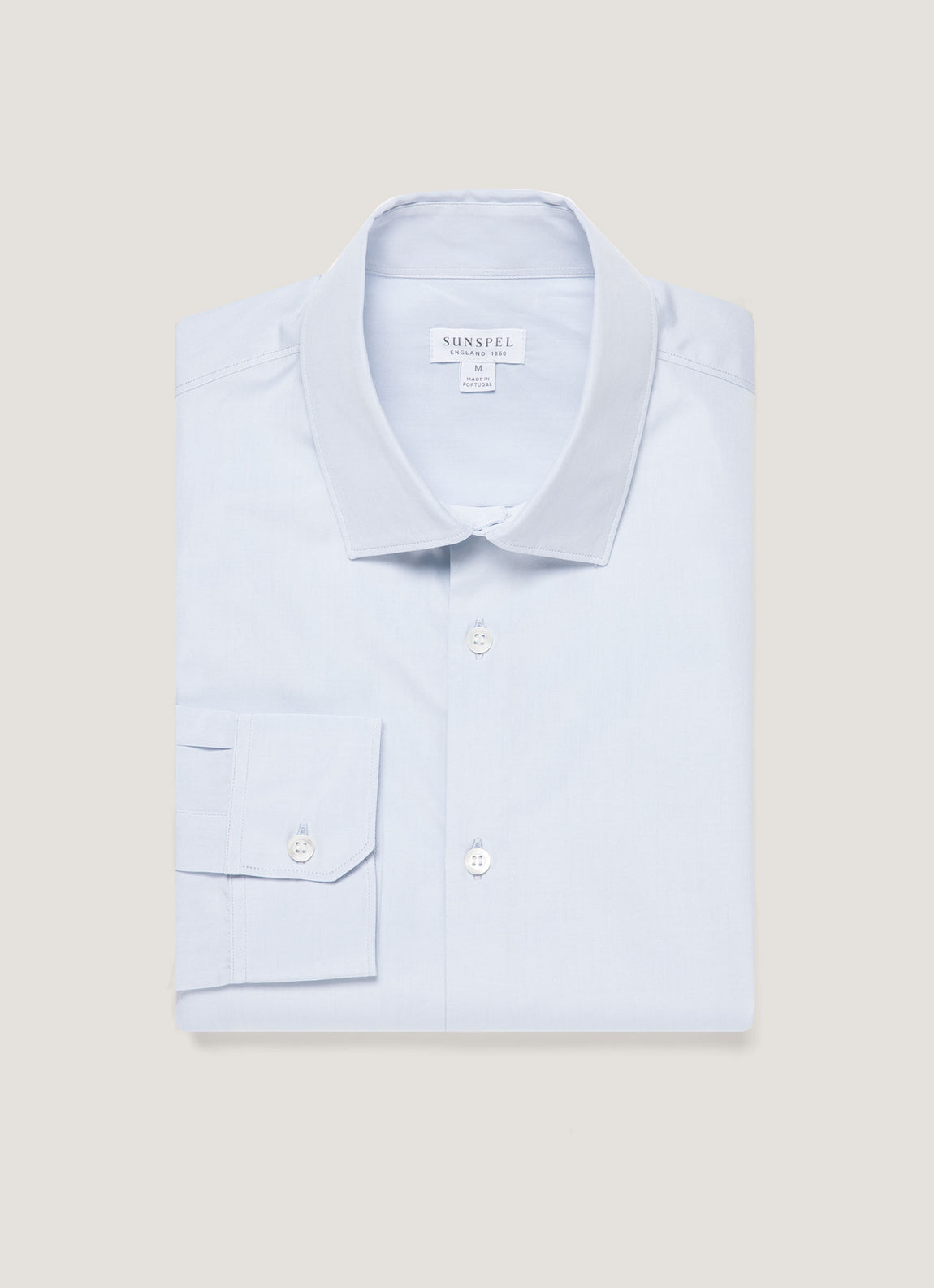 Men's Sea Island Cotton Shirt in Light Blue