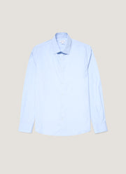 Men's Cotton Stretch Shirt in Light Blue