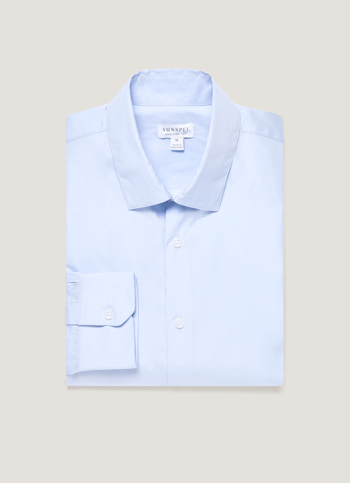 Men's Cotton Stretch Shirt in Light Blue