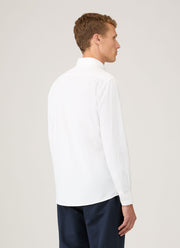 Men's Cotton Stretch Shirt in White