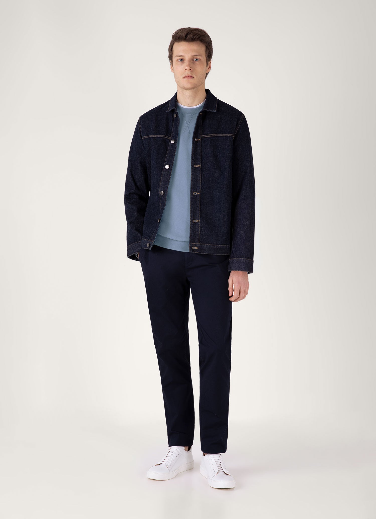 Men's Loopback Sweatshirt in Vintage Blue