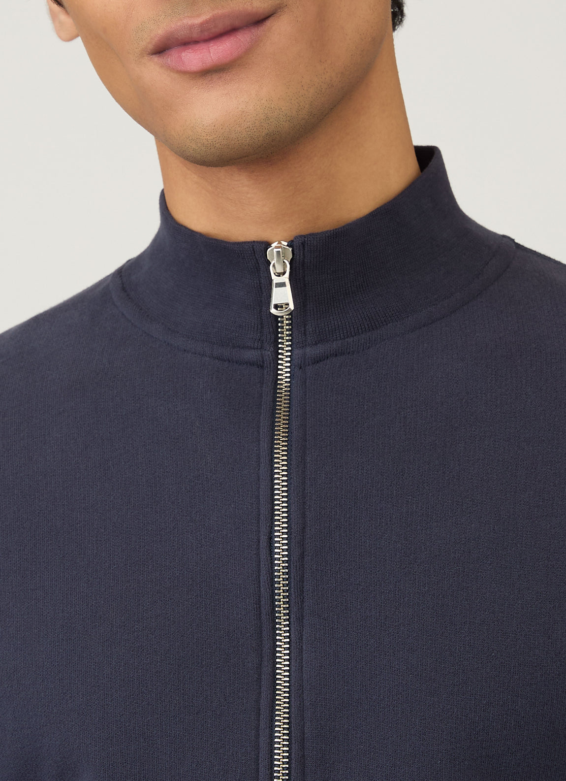 Men's Half Zip Loopback Sweatshirt in Navy