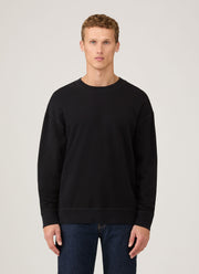 Men's Oversized Loopback Sweatshirt in Black