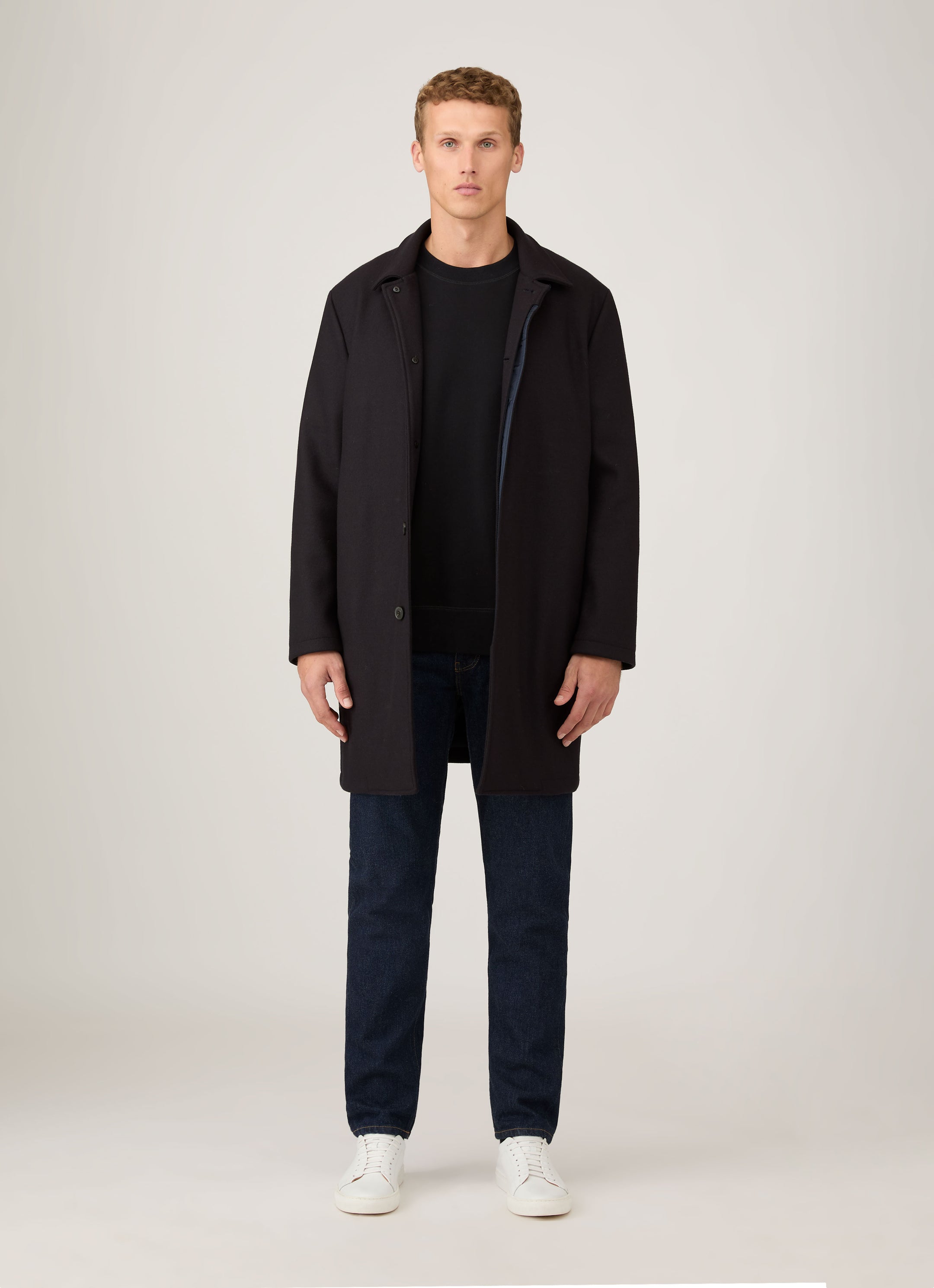 Men's Oversized Loopback Sweatshirt in Black