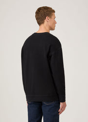 Men's Oversized Loopback Sweatshirt in Black