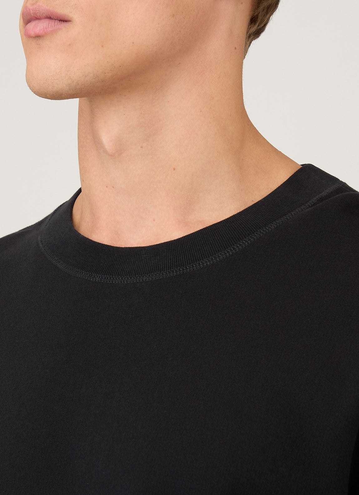 Men's Oversized Loopback Sweatshirt in Black