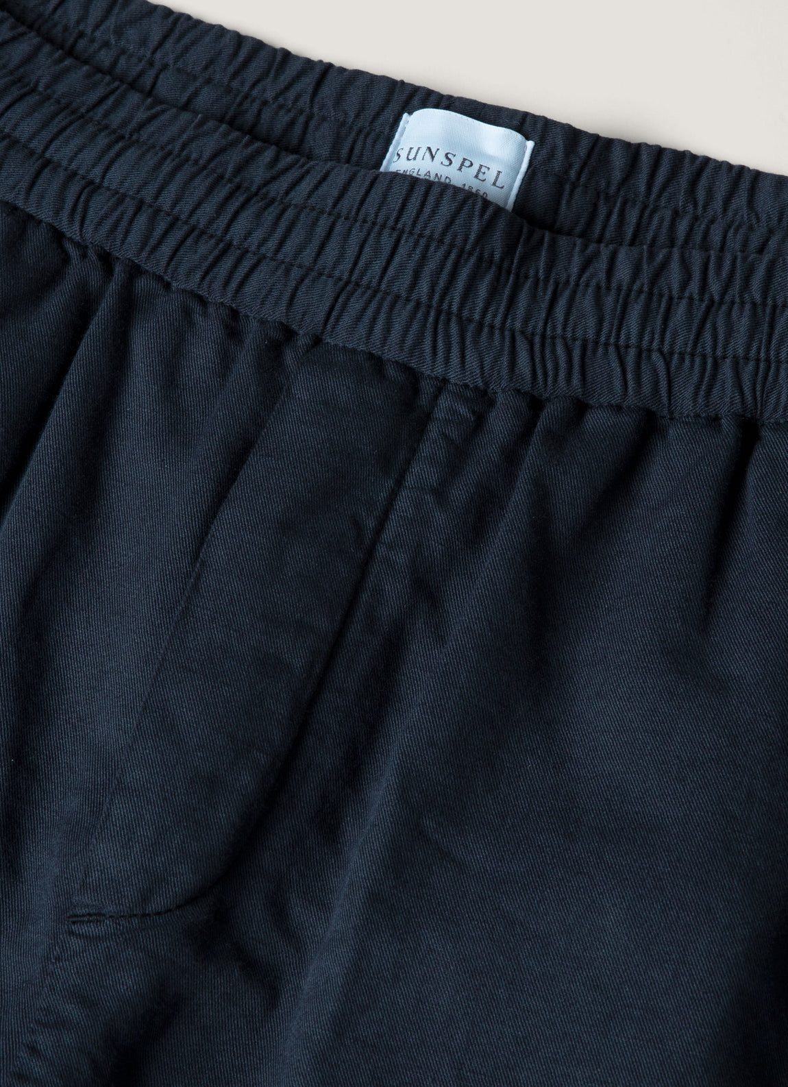 Men's Cotton Linen Drawstring Trouser in Navy