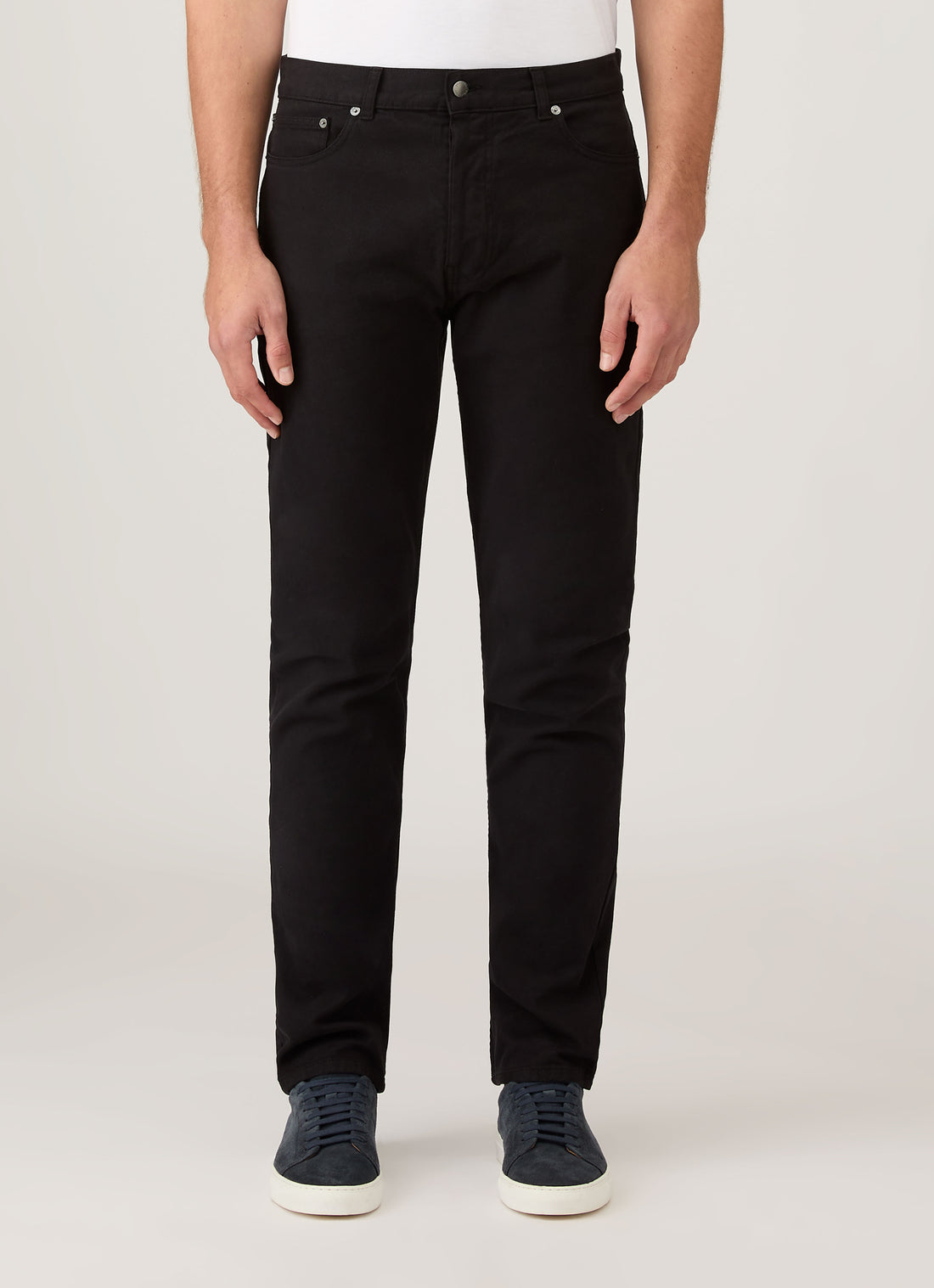 Men's Cotton Drill 5 Pocket Trouser in Black
