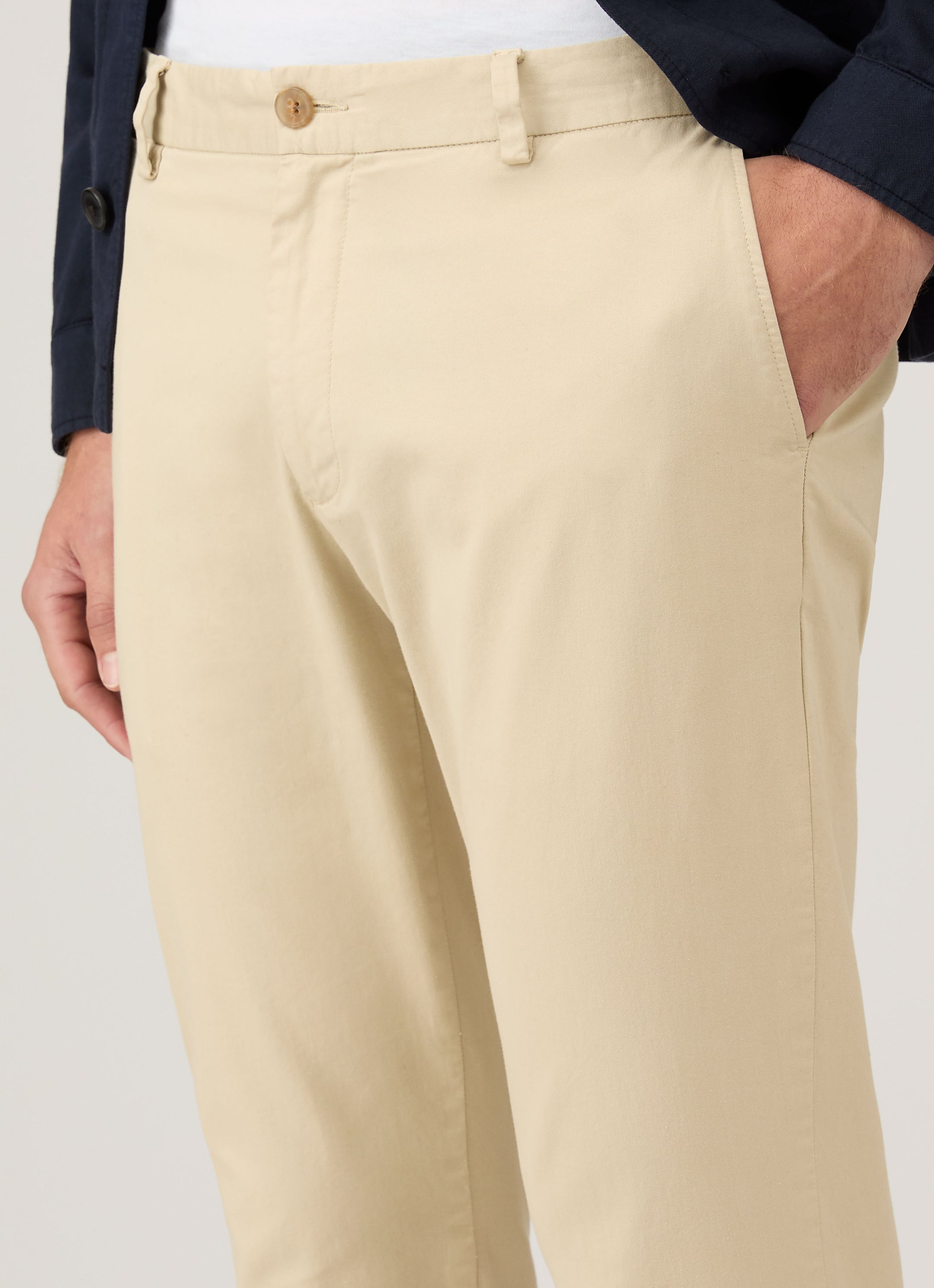 Men's Slim Fit Chino in Light Stone
