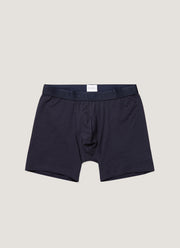 Men's Stretch Cotton Boxer Briefs in Navy