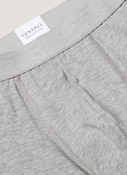 Men's Stretch Cotton Boxer Briefs in Grey Melange