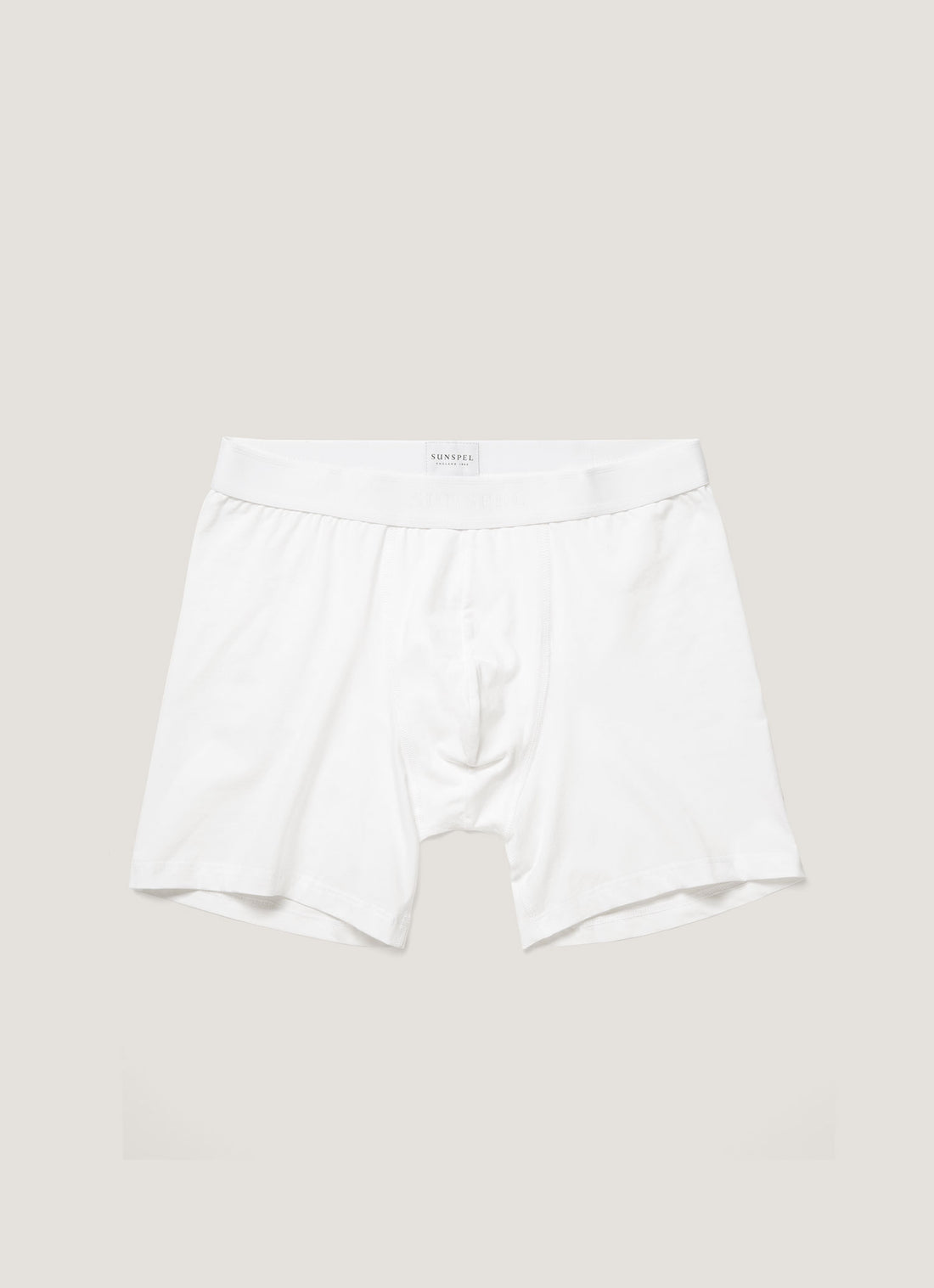 Men's Stretch Cotton Boxer Briefs in White